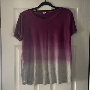 Sew In Love Purple and Gray Ombre Tee